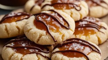 Twix Thumbprint Cookies