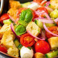 Classic Panzanella with Mozzarella