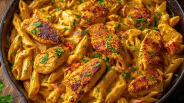 Creamy Cajun Chicken Pasta Skillet