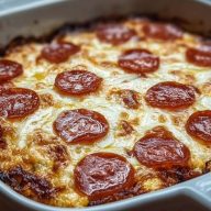 Easy Pizza Cottage Cheese Bake