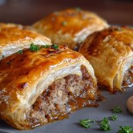 Irresistible French Onion Sausage Rolls