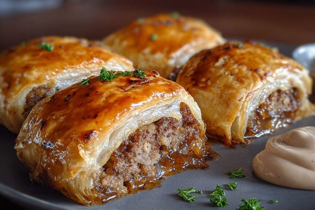 Irresistible French Onion Sausage Rolls