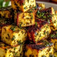 Lemon Herb Baked Tofu