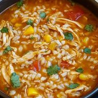Mexican Chicken Rice Soup