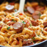 One Skillet Andouille Sausage Pasta