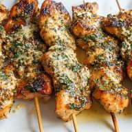 Ranch Garlic Parm Chicken Skewers