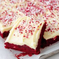 Red Velvet Cookie Bars