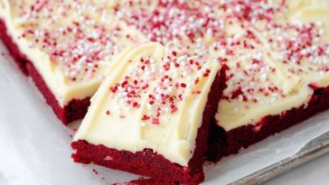 Red Velvet Cookie Bars