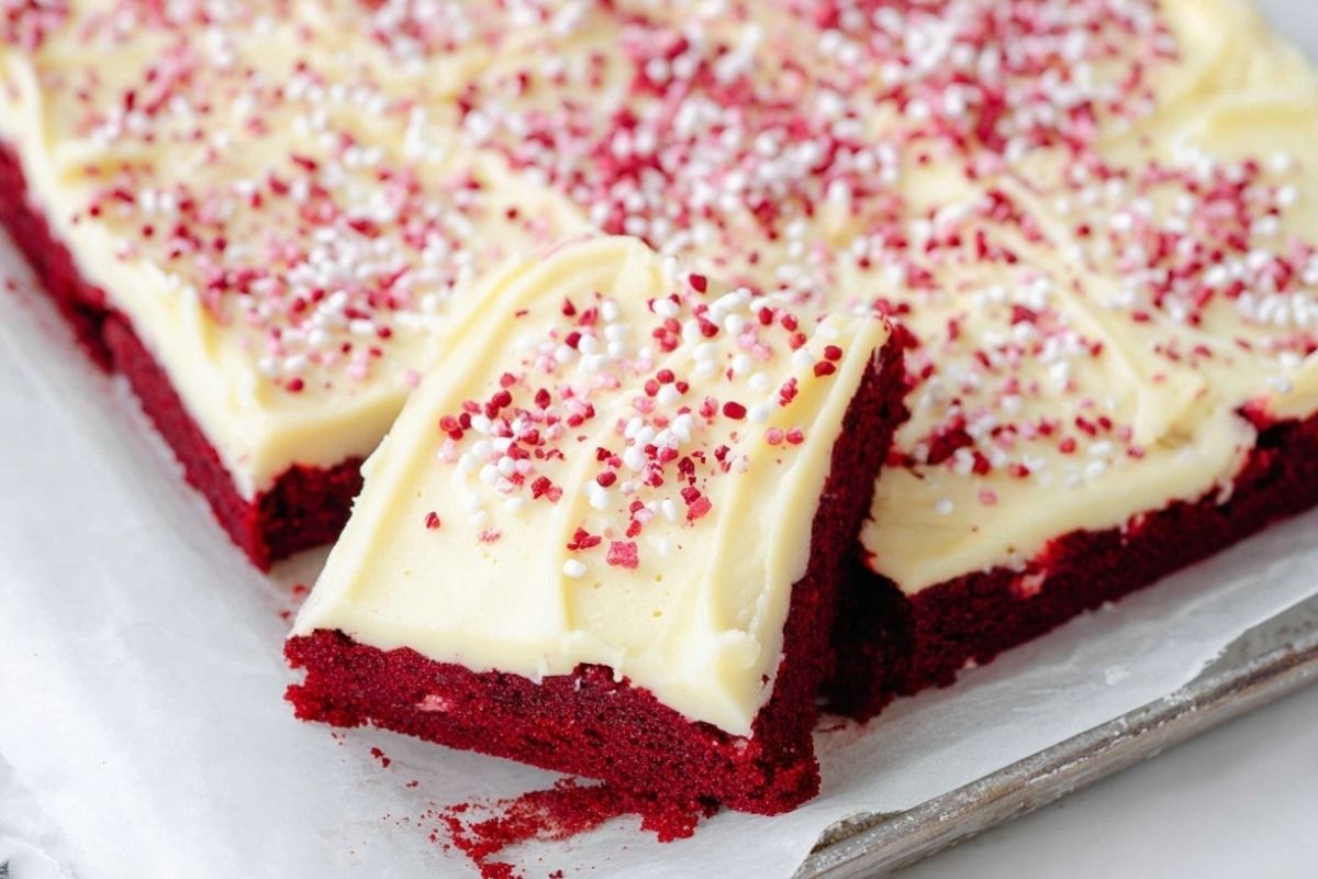Red Velvet Cookie Bars