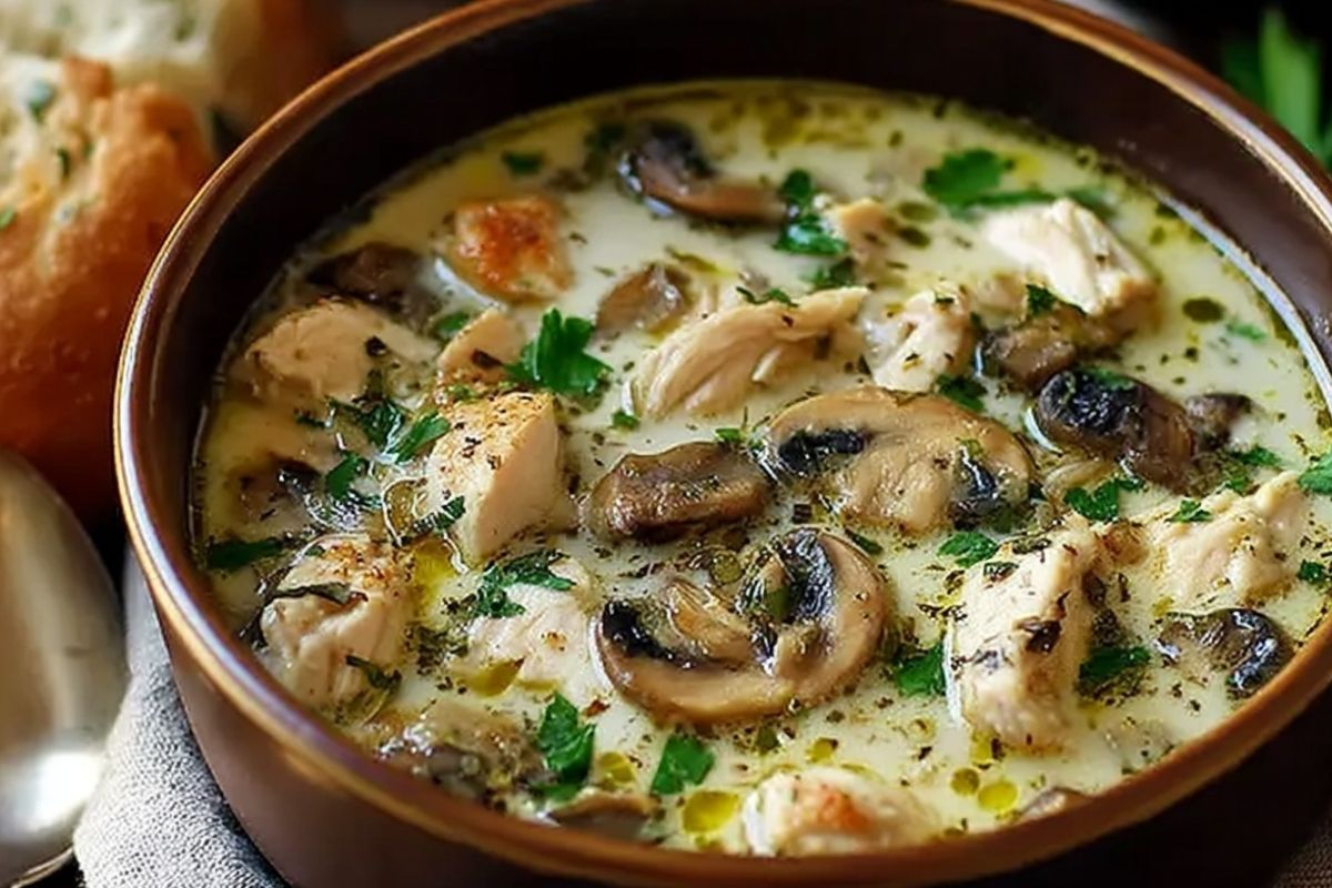 Rotisserie Chicken Mushroom Soup