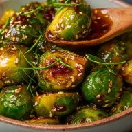 Teriyaki Glazed Brussels Sprouts