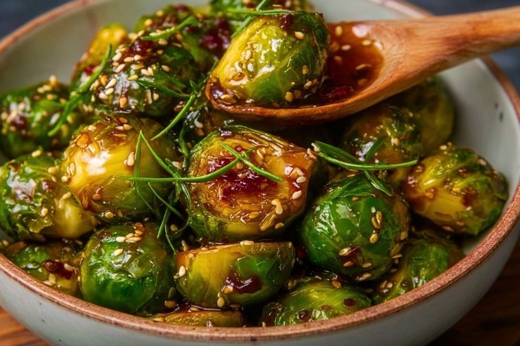 Teriyaki Glazed Brussels Sprouts