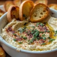 Warm Boursin Dip with Crostini