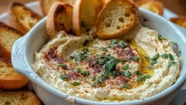 Warm Boursin Dip with Crostini